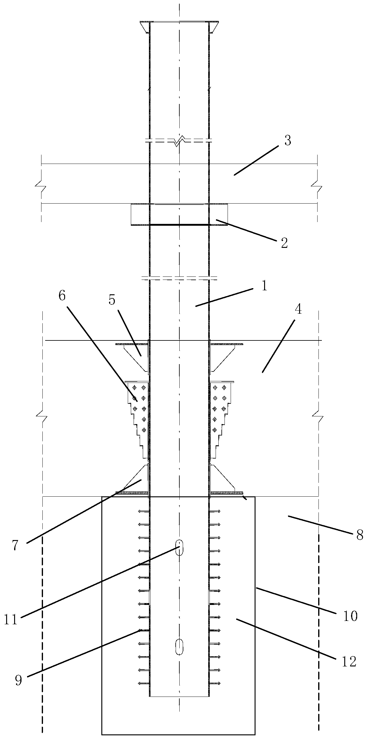 Steel pipe column for subway station and its construction technology