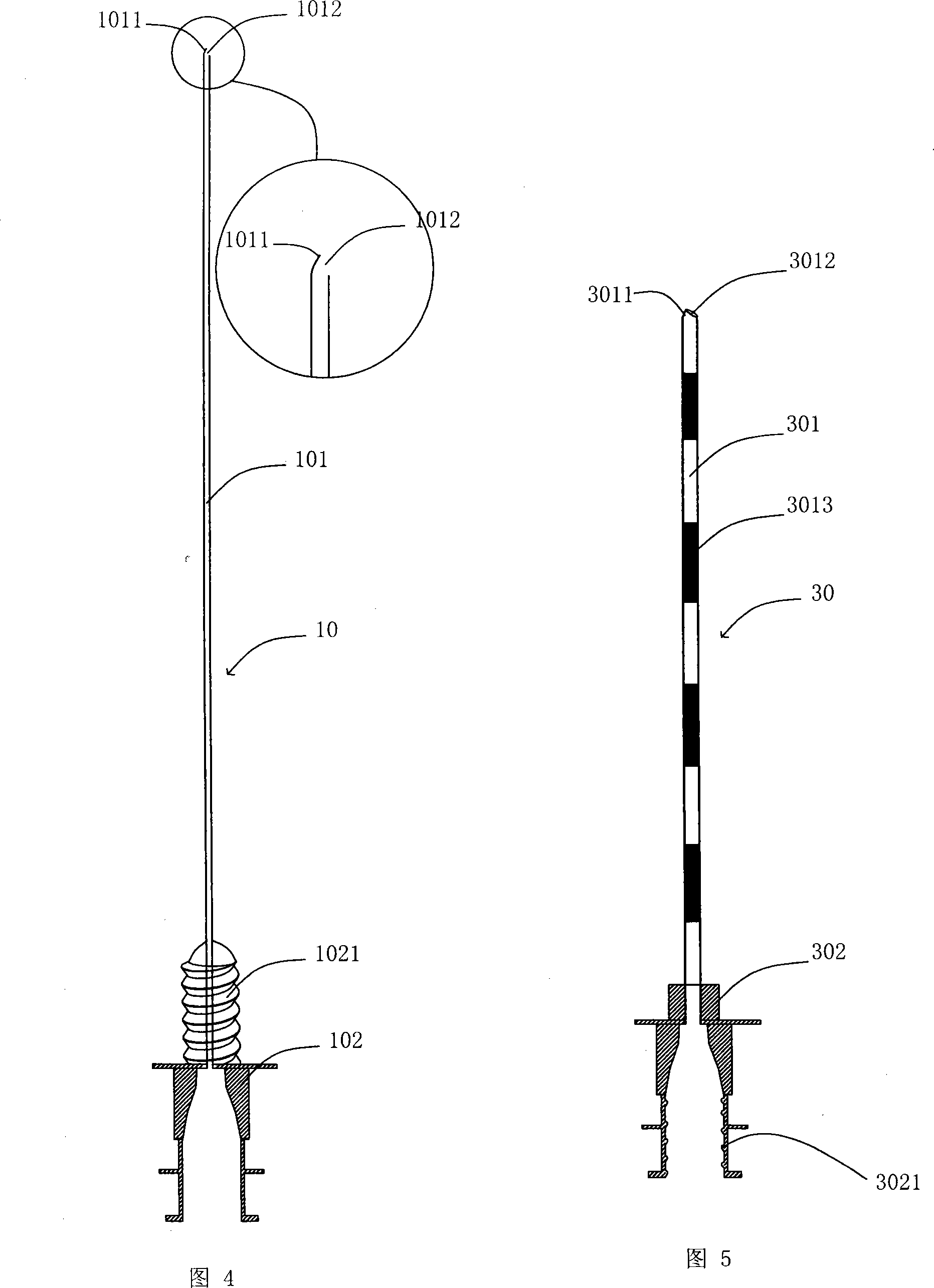 Spinal needle and the intraspinal anaesthetic puncture device compromising the same