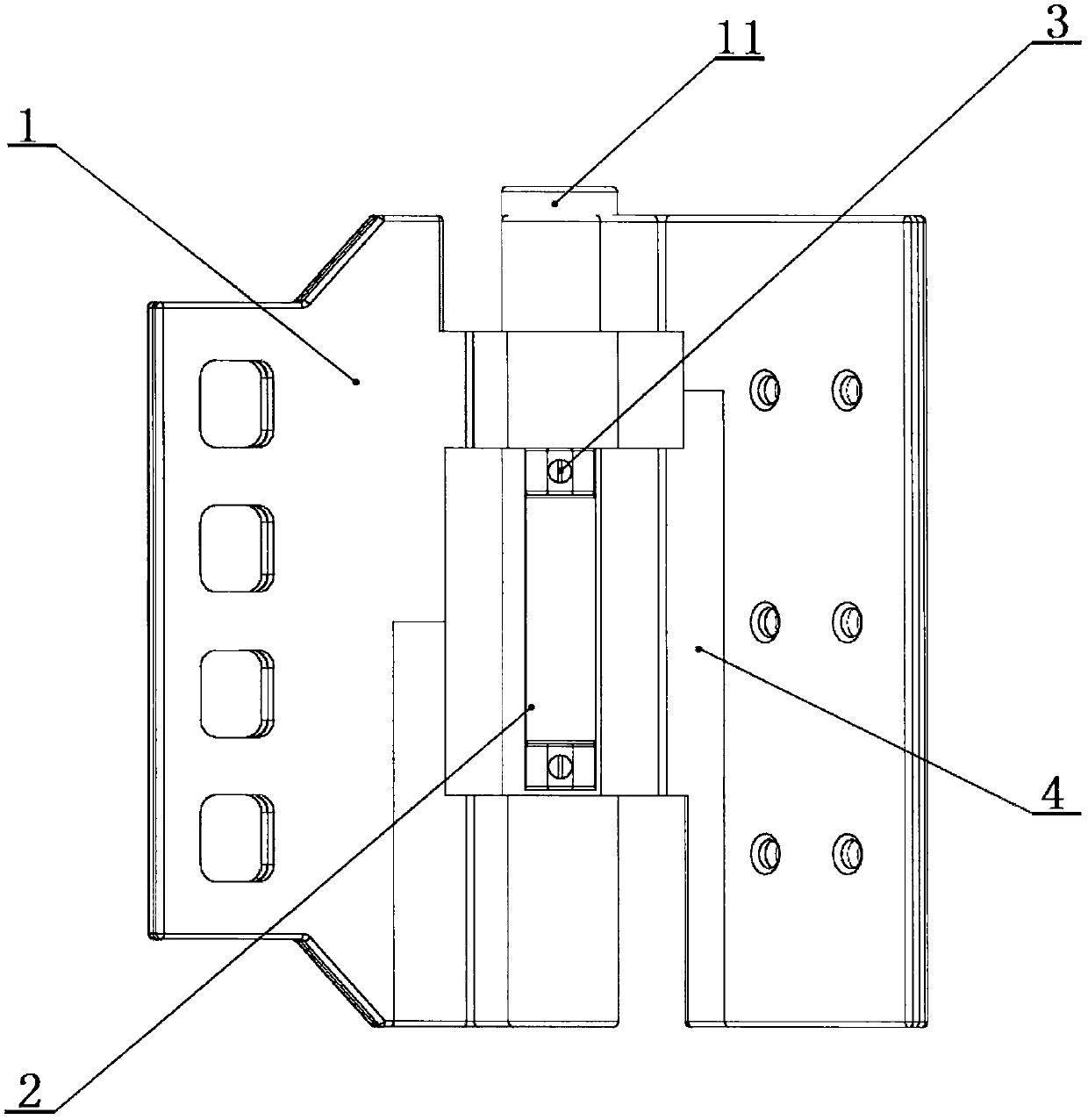 A door hinge that can be parked continuously and has a power assist function