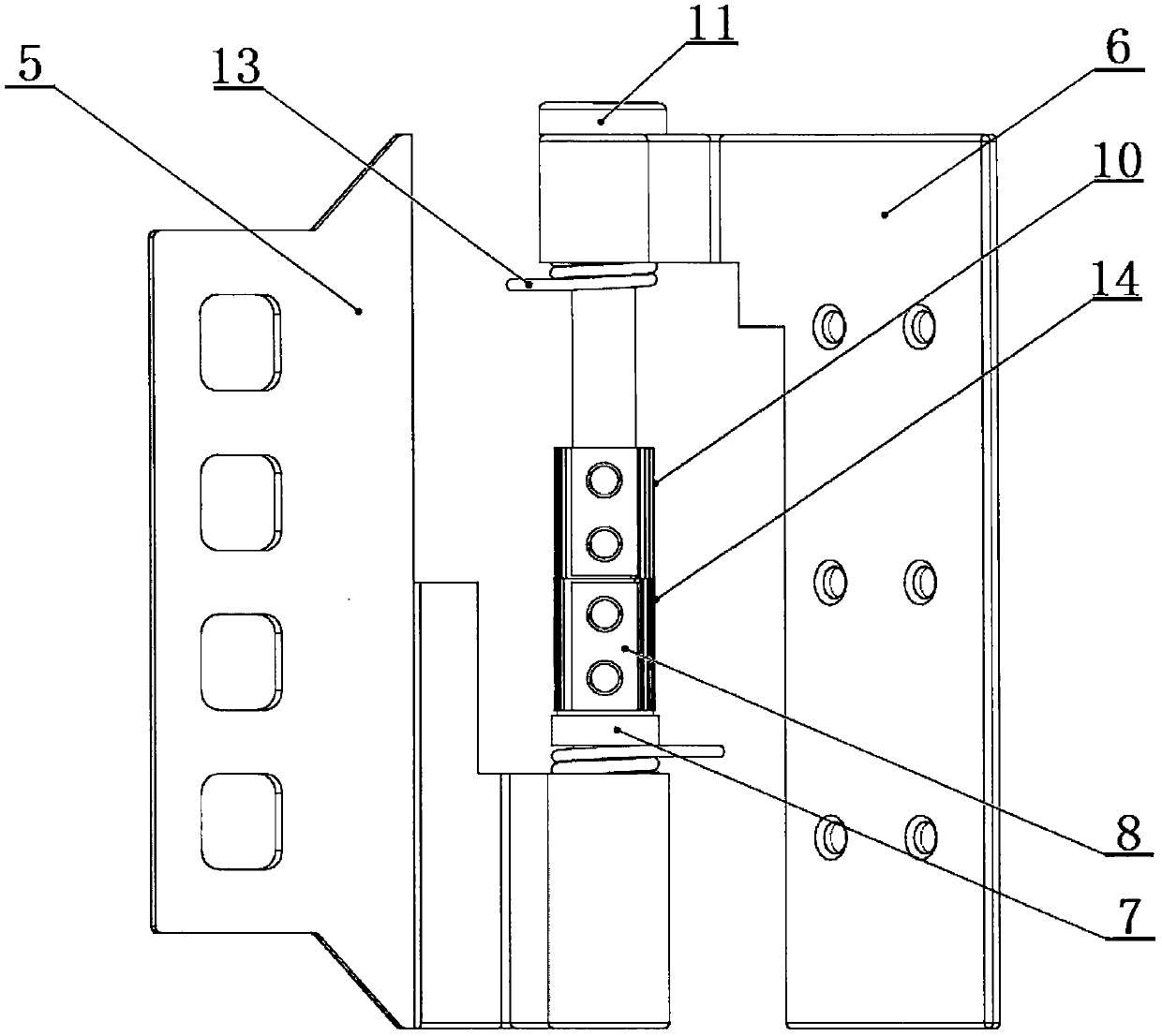 A door hinge that can be parked continuously and has a power assist function