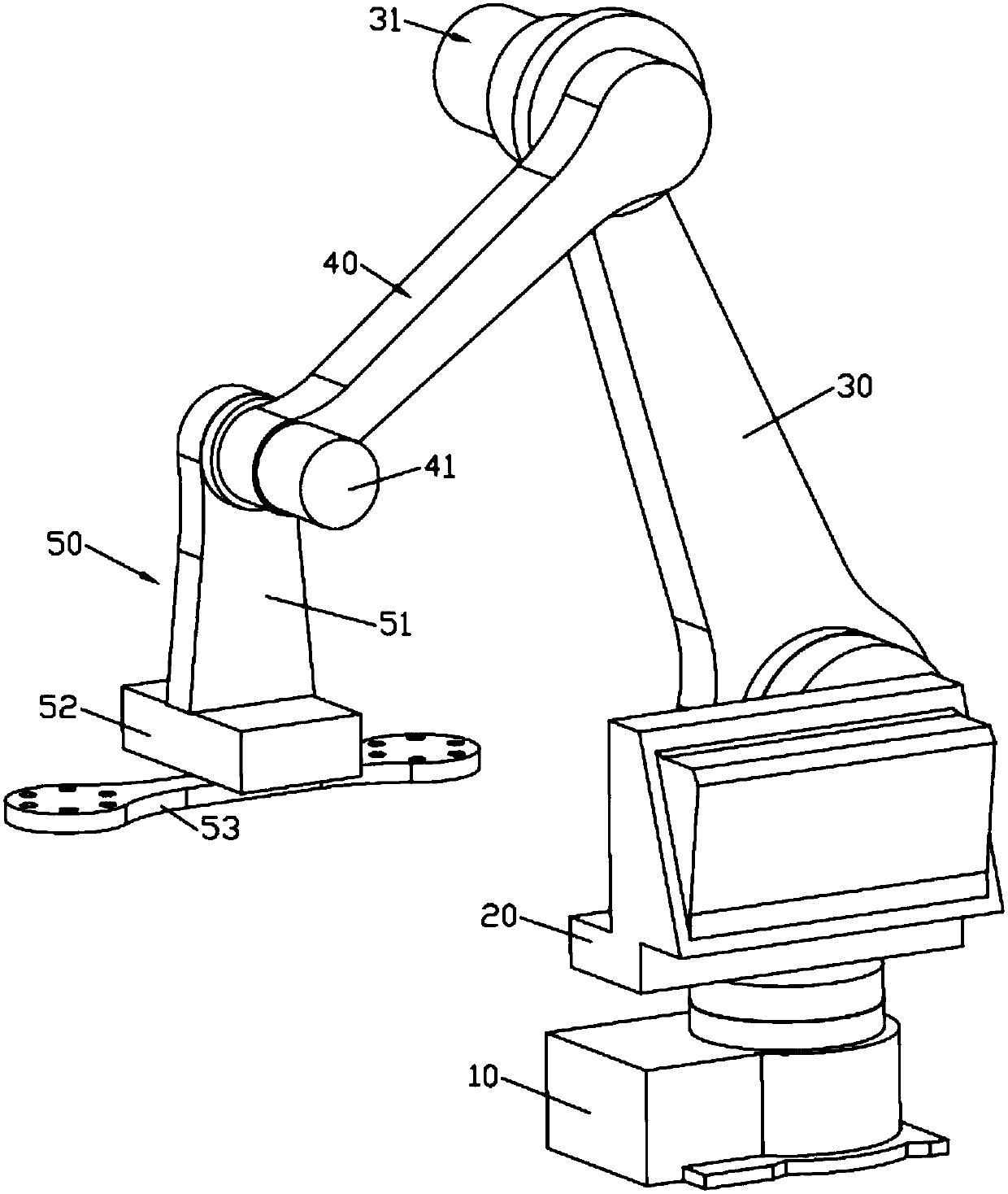 A handling robot equipped with a rotating manipulator