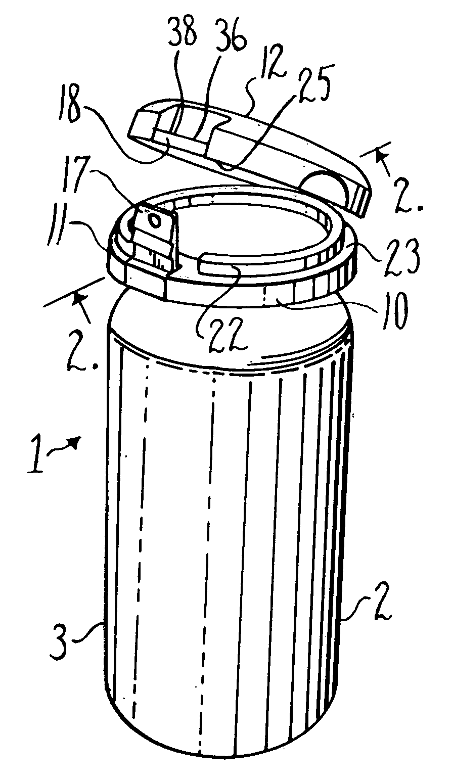 Latch mechanism for a closure for a container