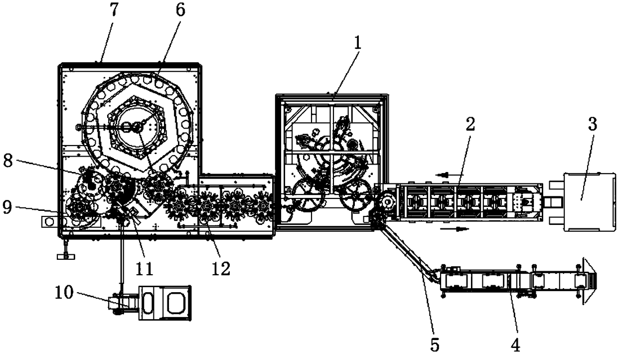 One-time PET bottle blowing, filling and sealing integrated machine for barrel of water