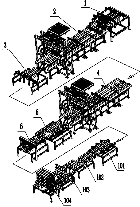 Automatic production line of wooden trays