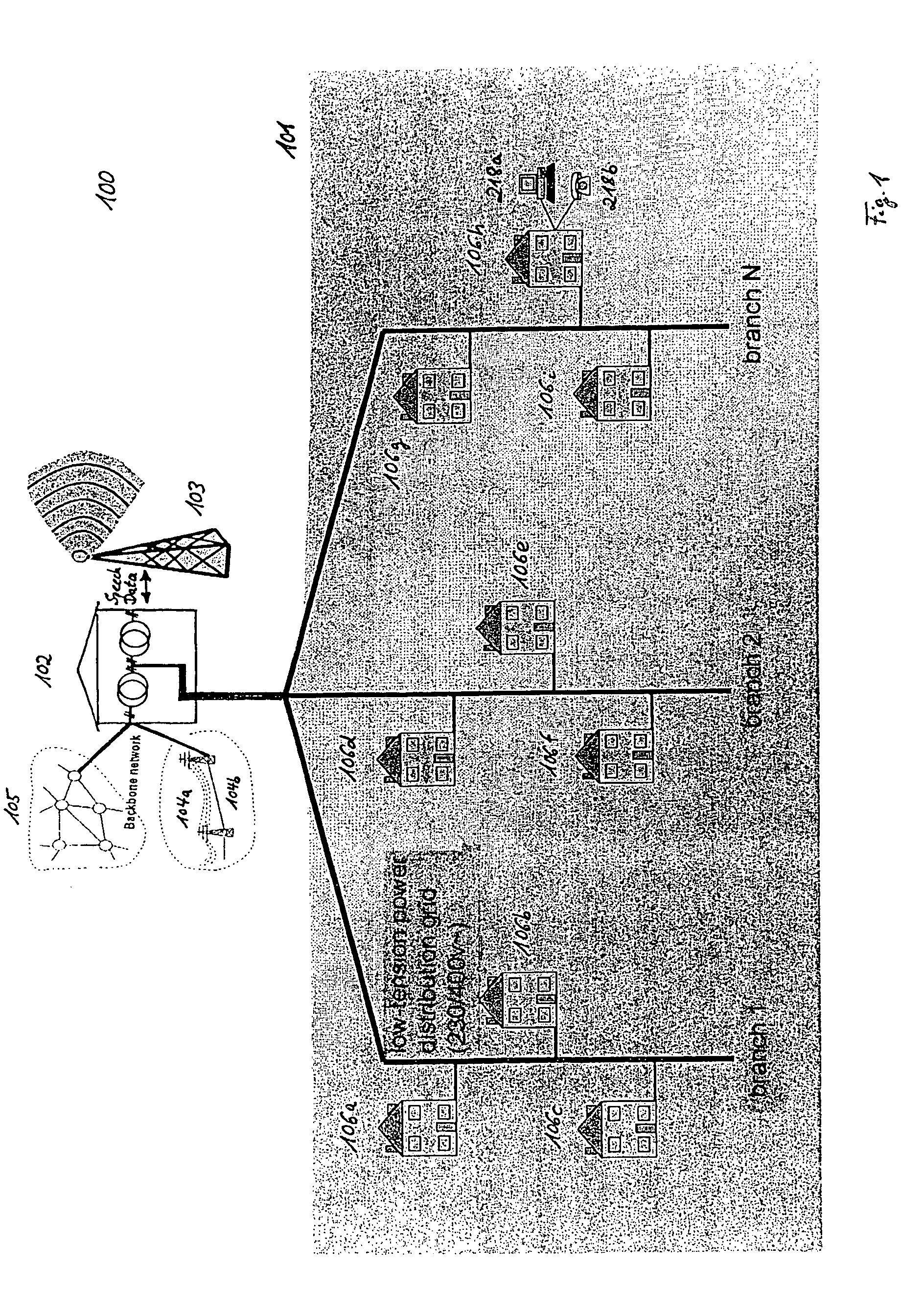 Detection of broadcast signals for defining useable frequency bands for powerline communication