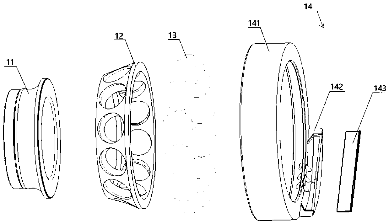 Bearing and bearing outer ring