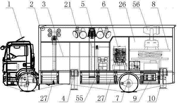 Multifunctional automatic control lighting vehicle and control method