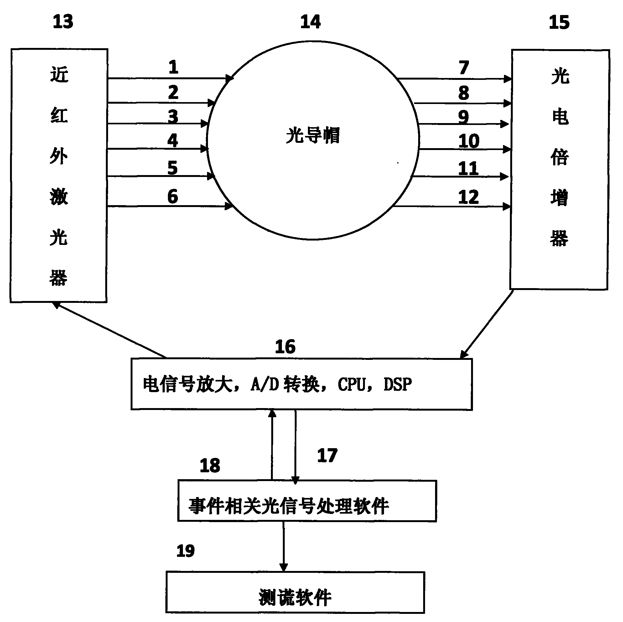 Affair-relative light signal collection analysis system