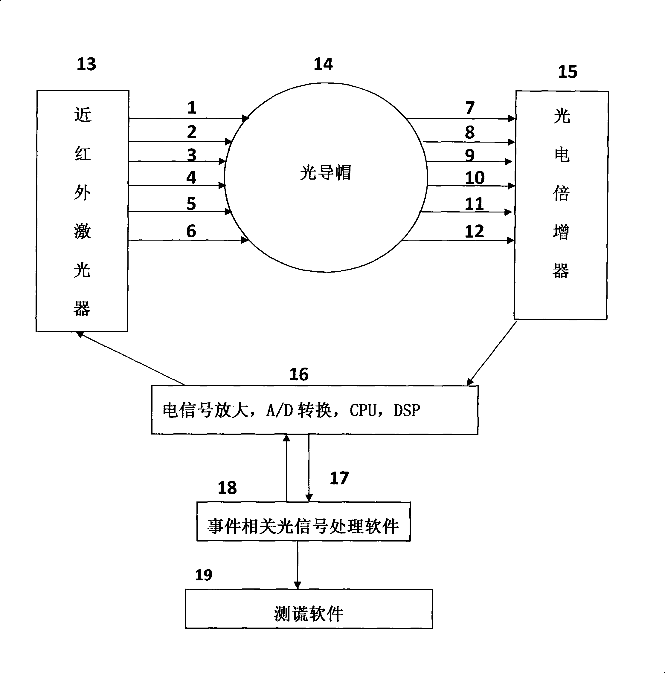 Affair-relative light signal collection analysis system