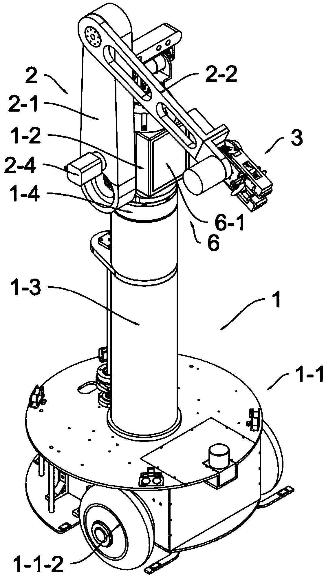 Nursing robot with multi-degree-of-freedom mechanical arm