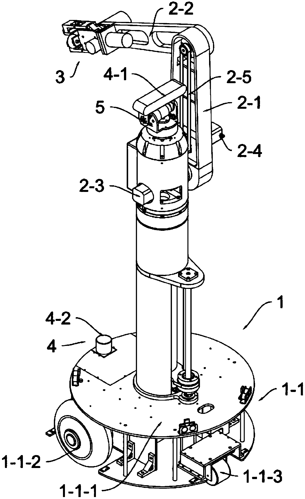 Nursing robot with multi-degree-of-freedom mechanical arm