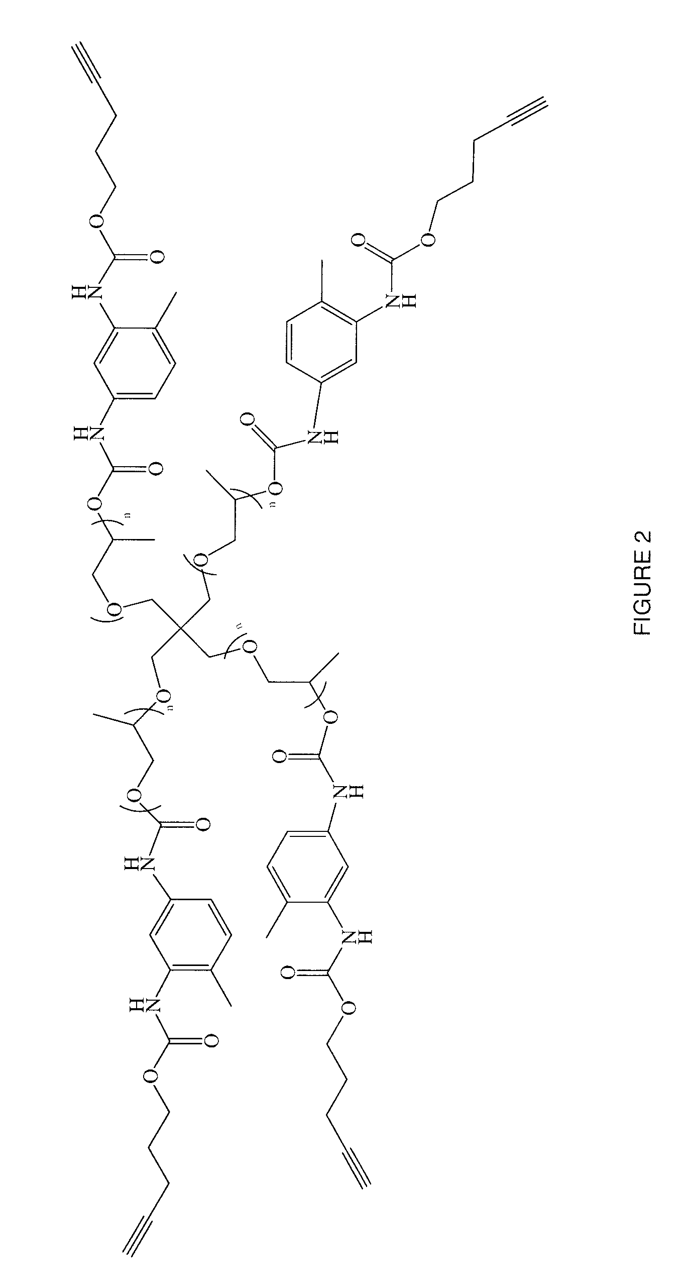 Bioadhesive composition formed using click chemistry