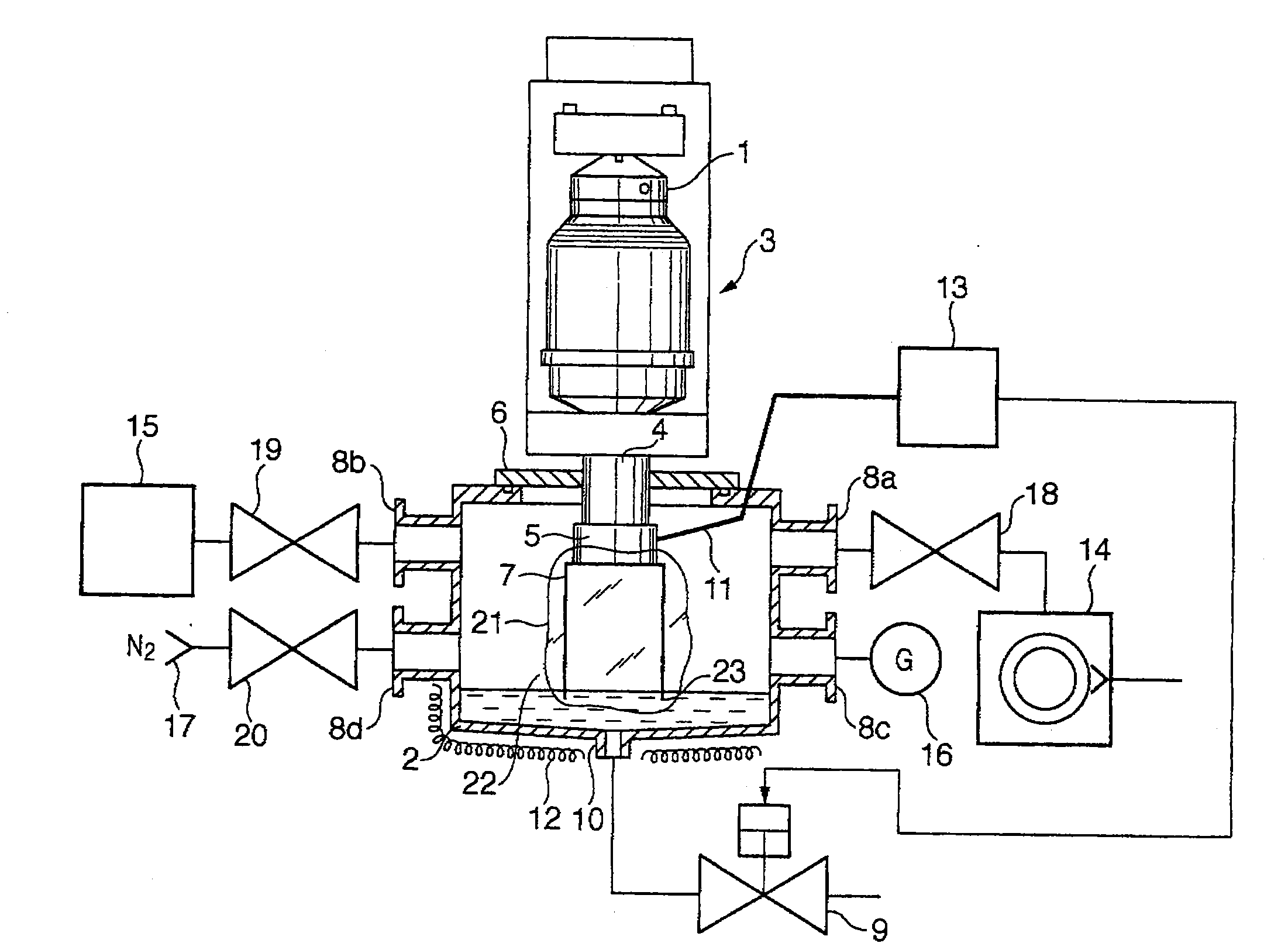 Cooling trap unit