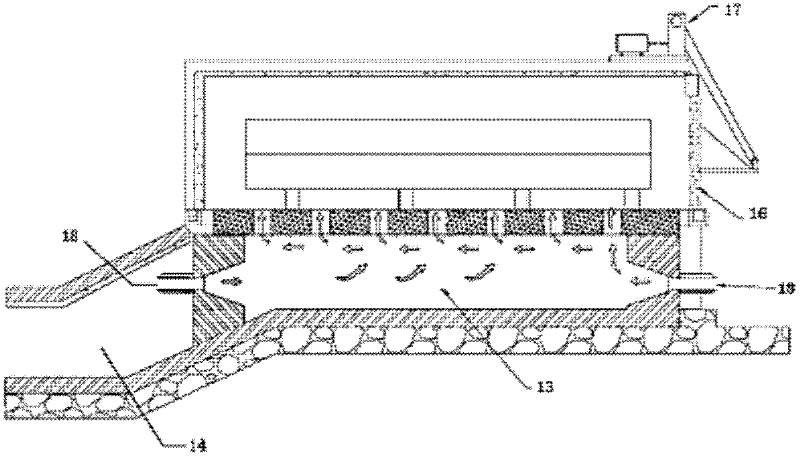 Heat treatment furnace with movable furnace cover