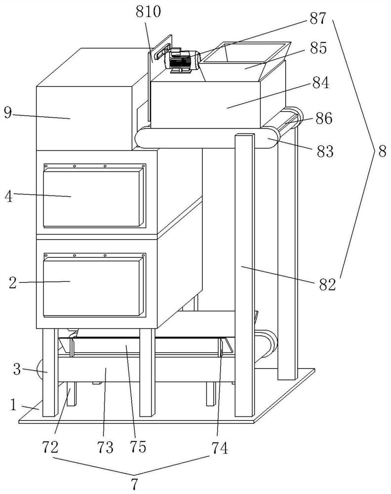 Automatic feeding type multi-stage ore crushing device