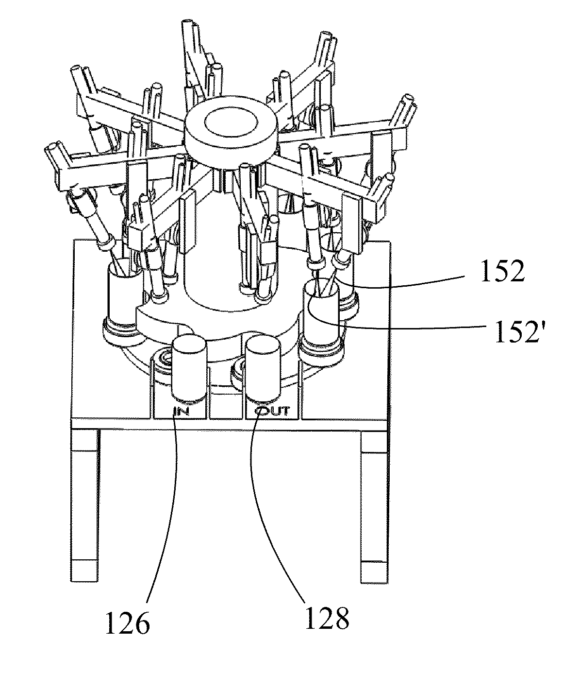 Continuous vertical spraying of bodies such as cans