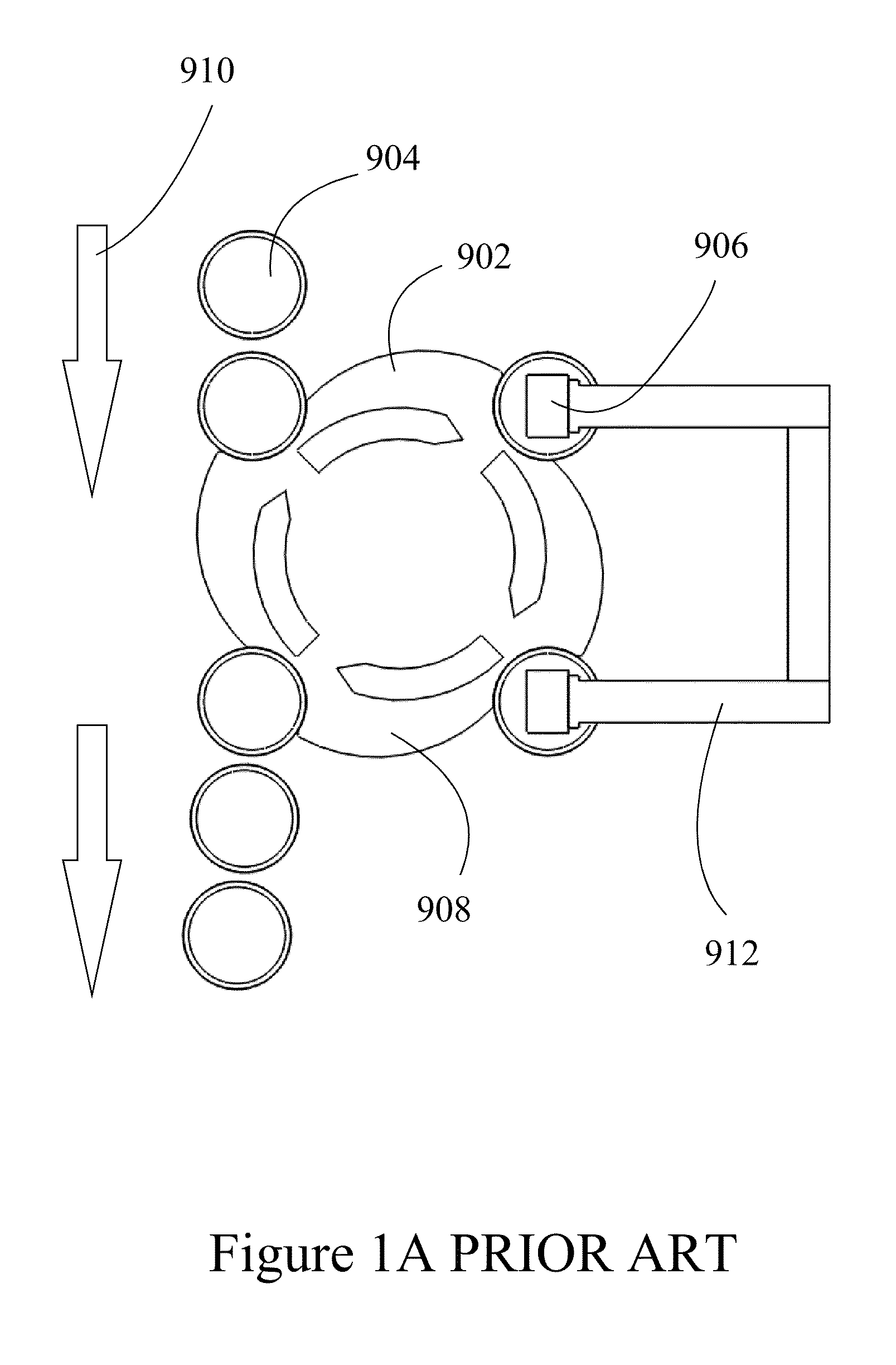 Continuous vertical spraying of bodies such as cans