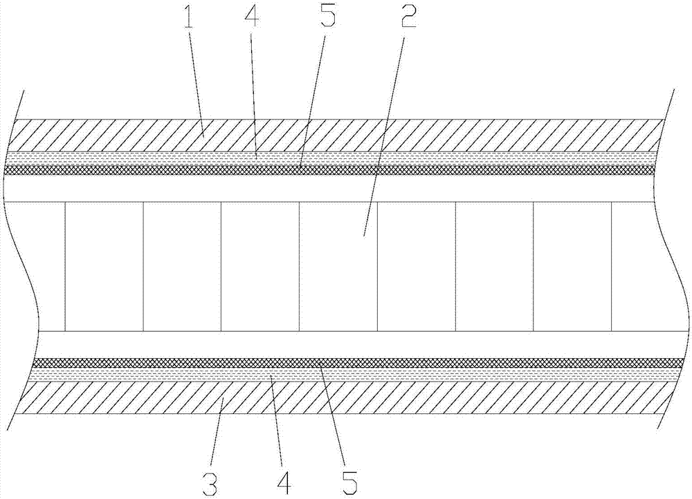 Non adhesive aluminum honeycomb board