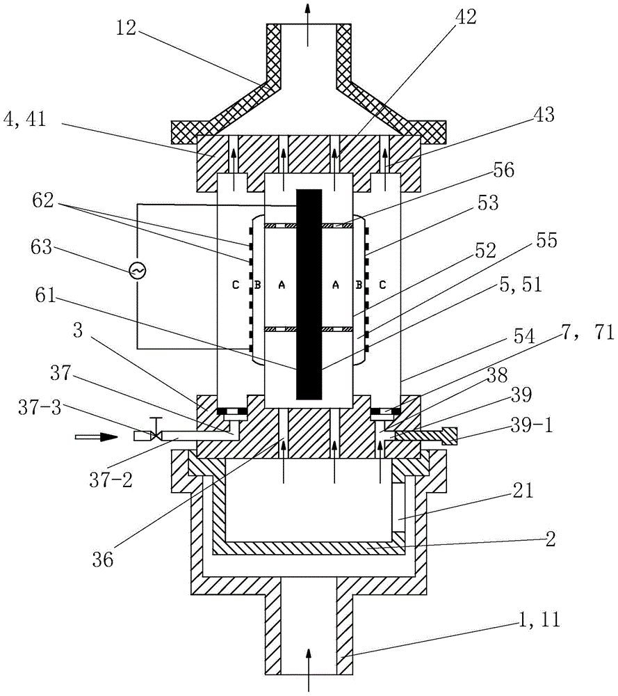 Quasi-molecular ultraviolet radiation and plasma coupling integrated waste gas degrading device