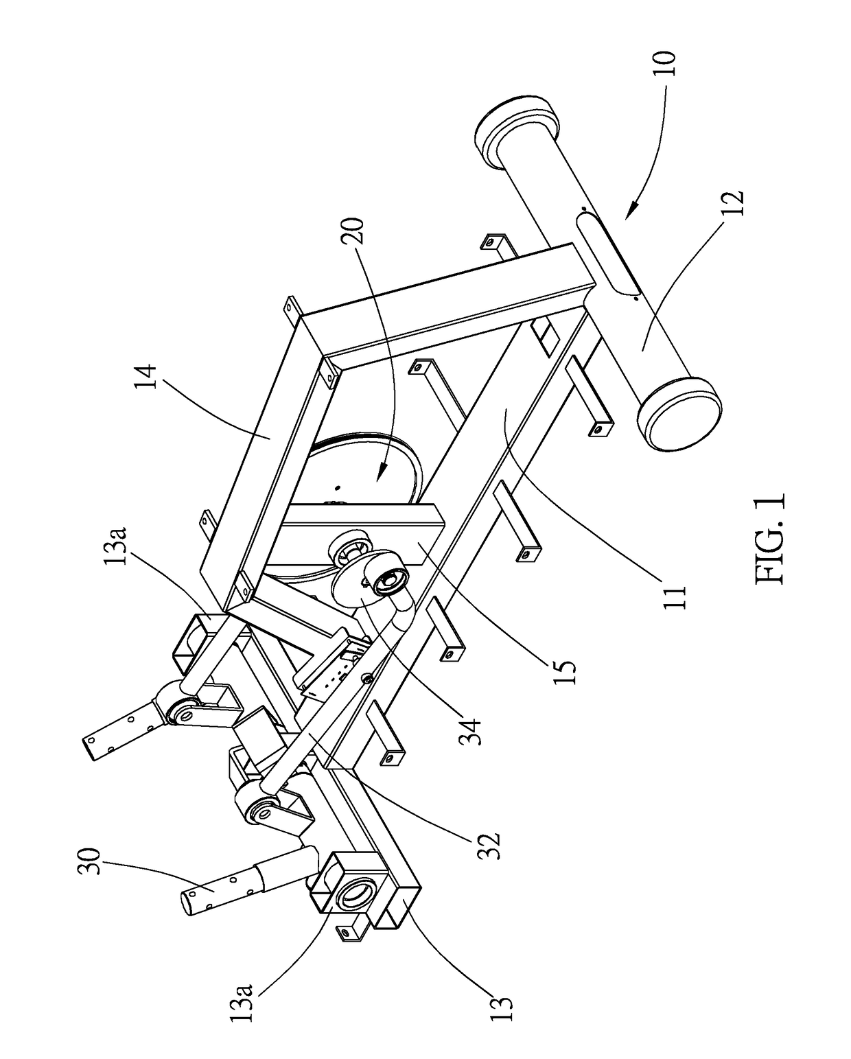 Sensing device for training machine