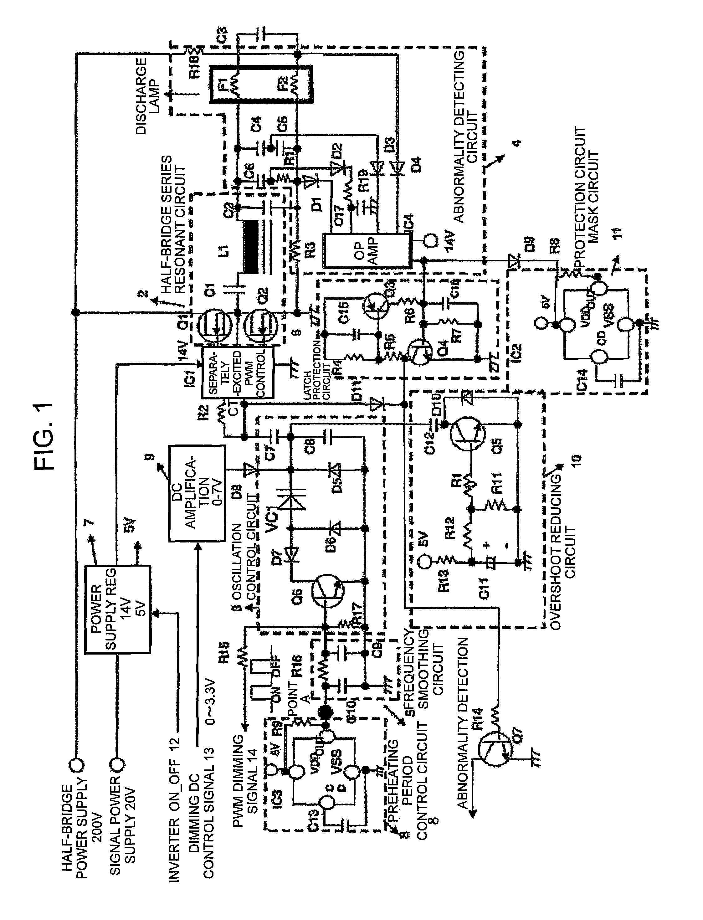 Discharge lamp lighting device