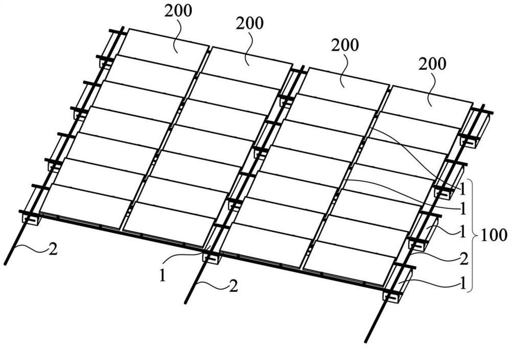 Floating square matrix and floating type photovoltaic system