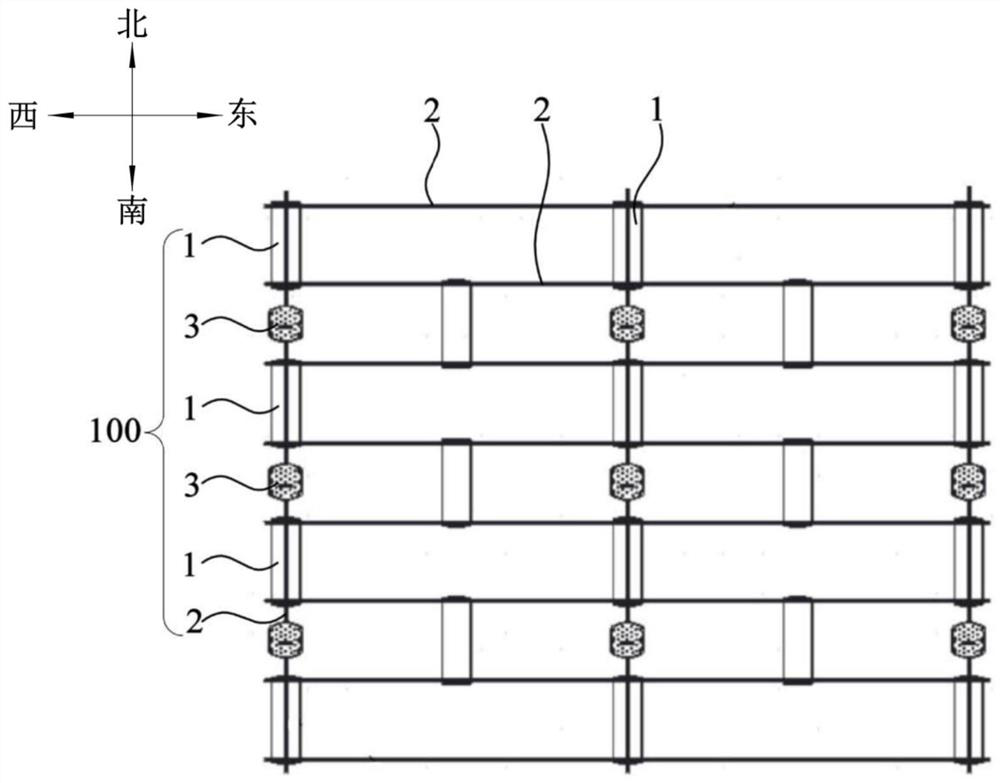 Floating square matrix and floating type photovoltaic system