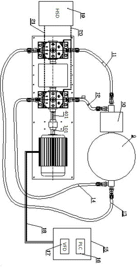 A high-speed load dynamic pressure bearing test system