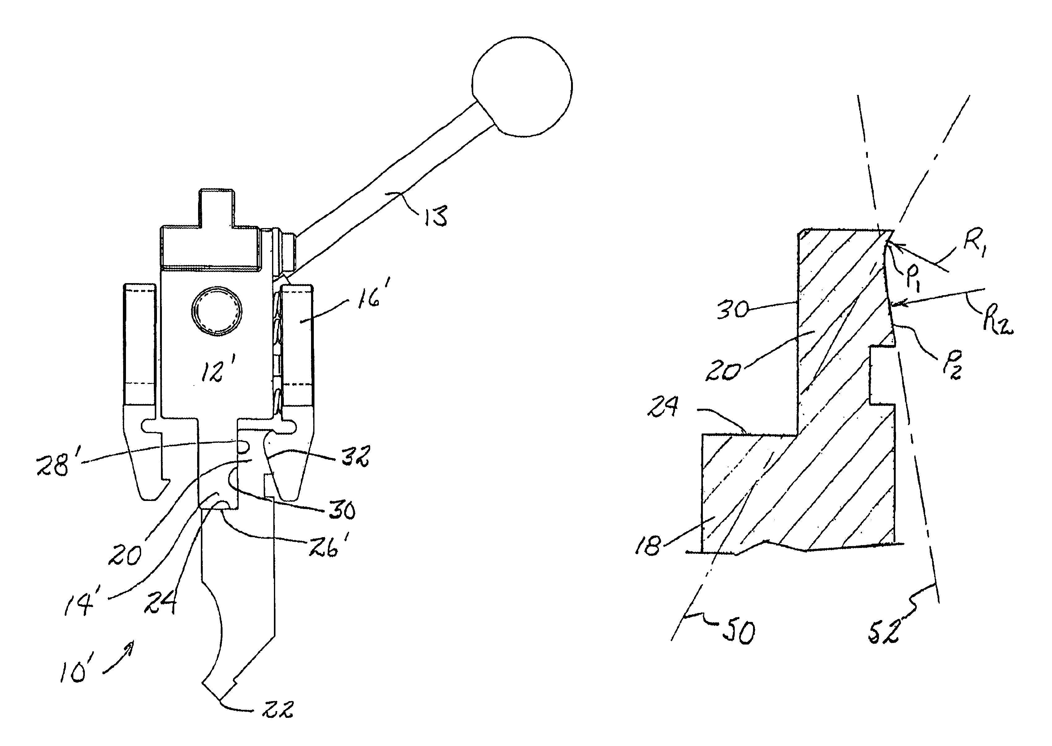 Press brake tool and tool holder