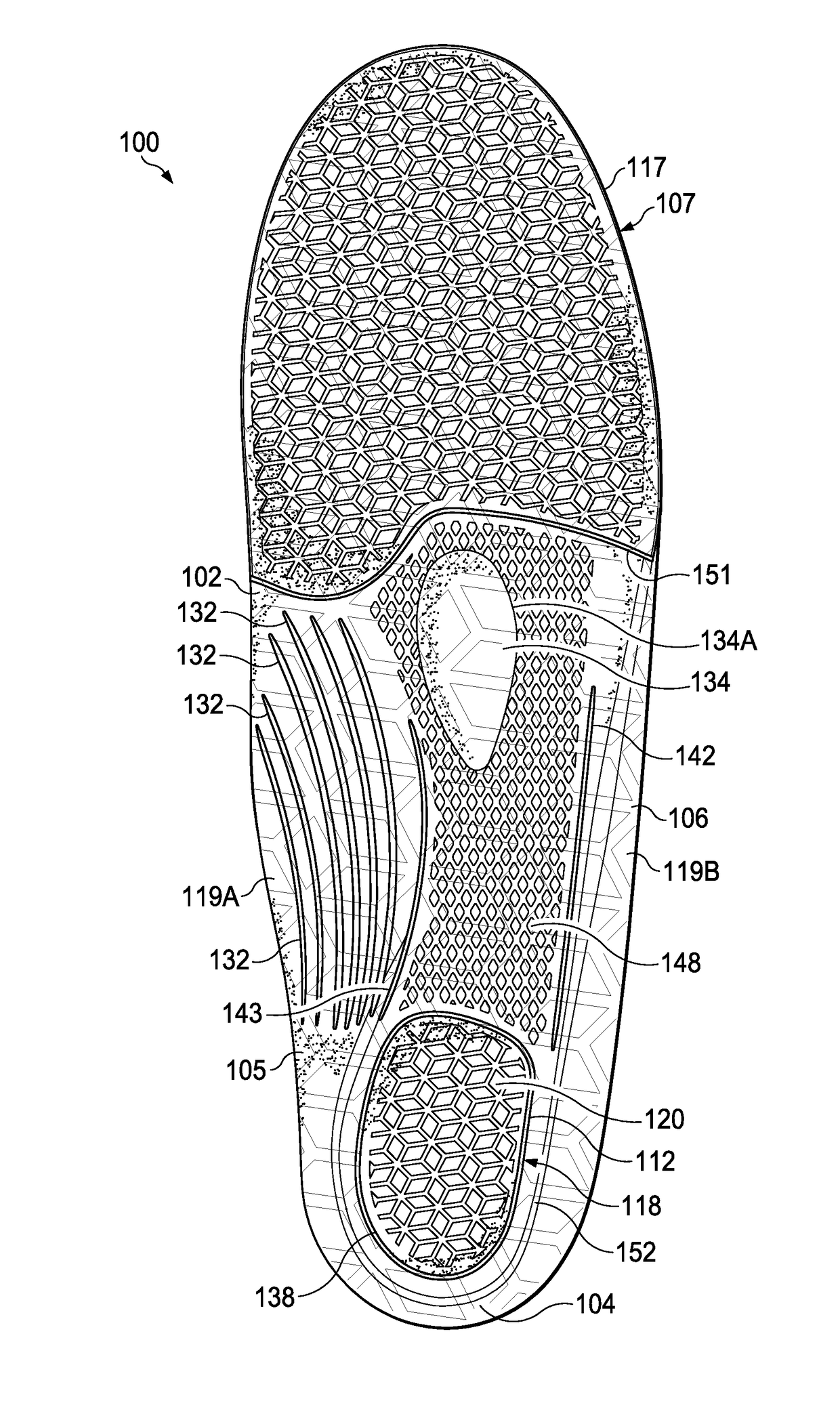 Contoured Support Shoe Insole