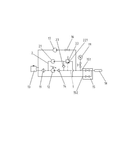 Hydraulic starting energy storage device of diesel engine