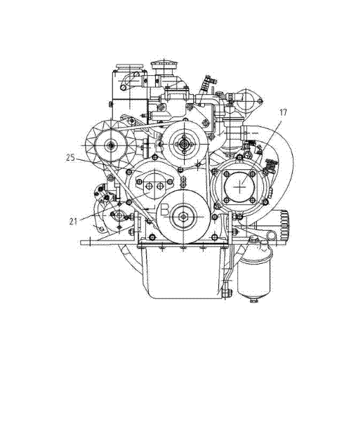 Hydraulic starting energy storage device of diesel engine