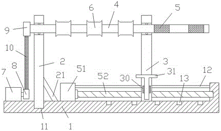 Spinning and winding machine guided by guide rod