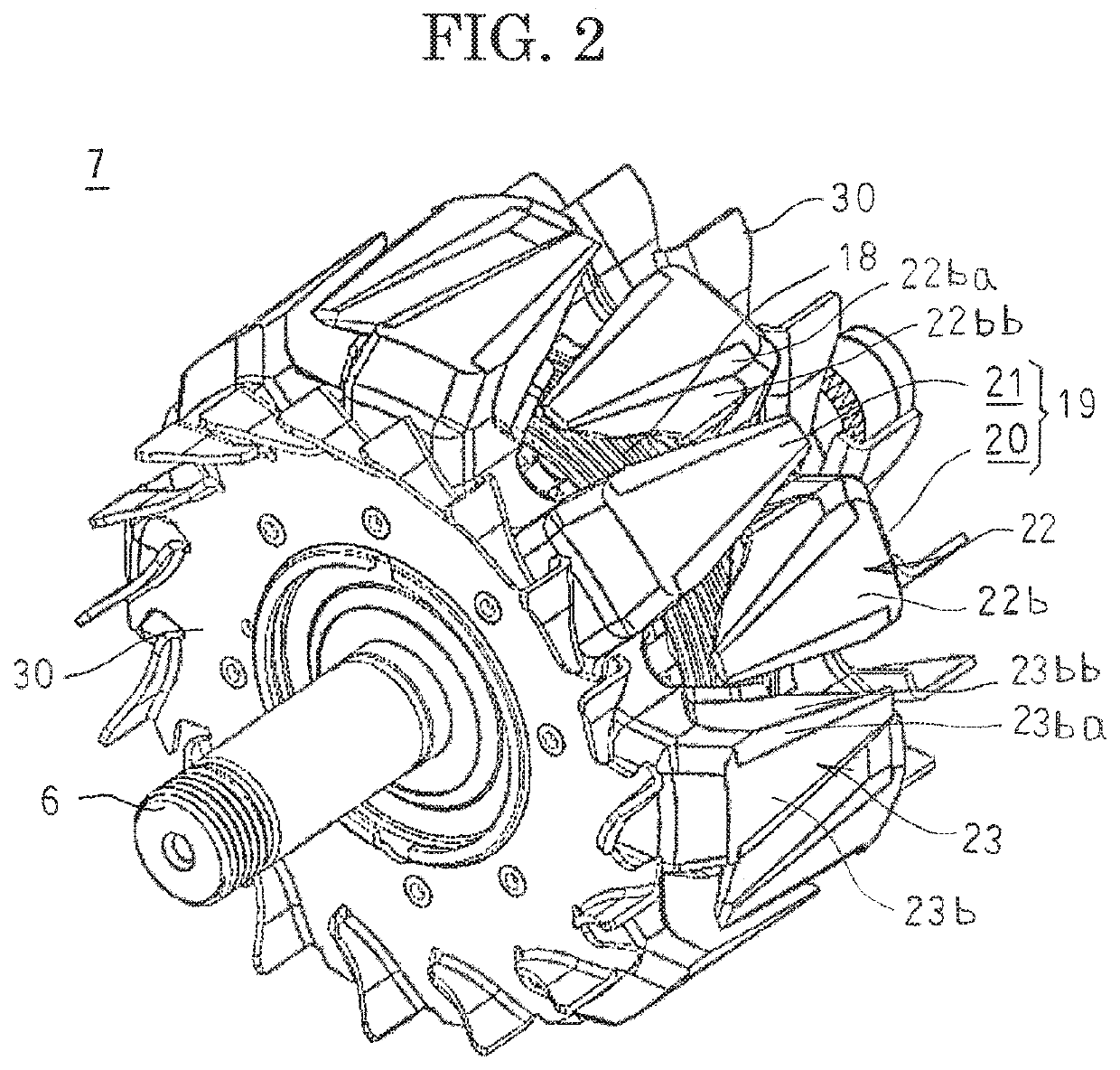 Automotive rotary electric machine