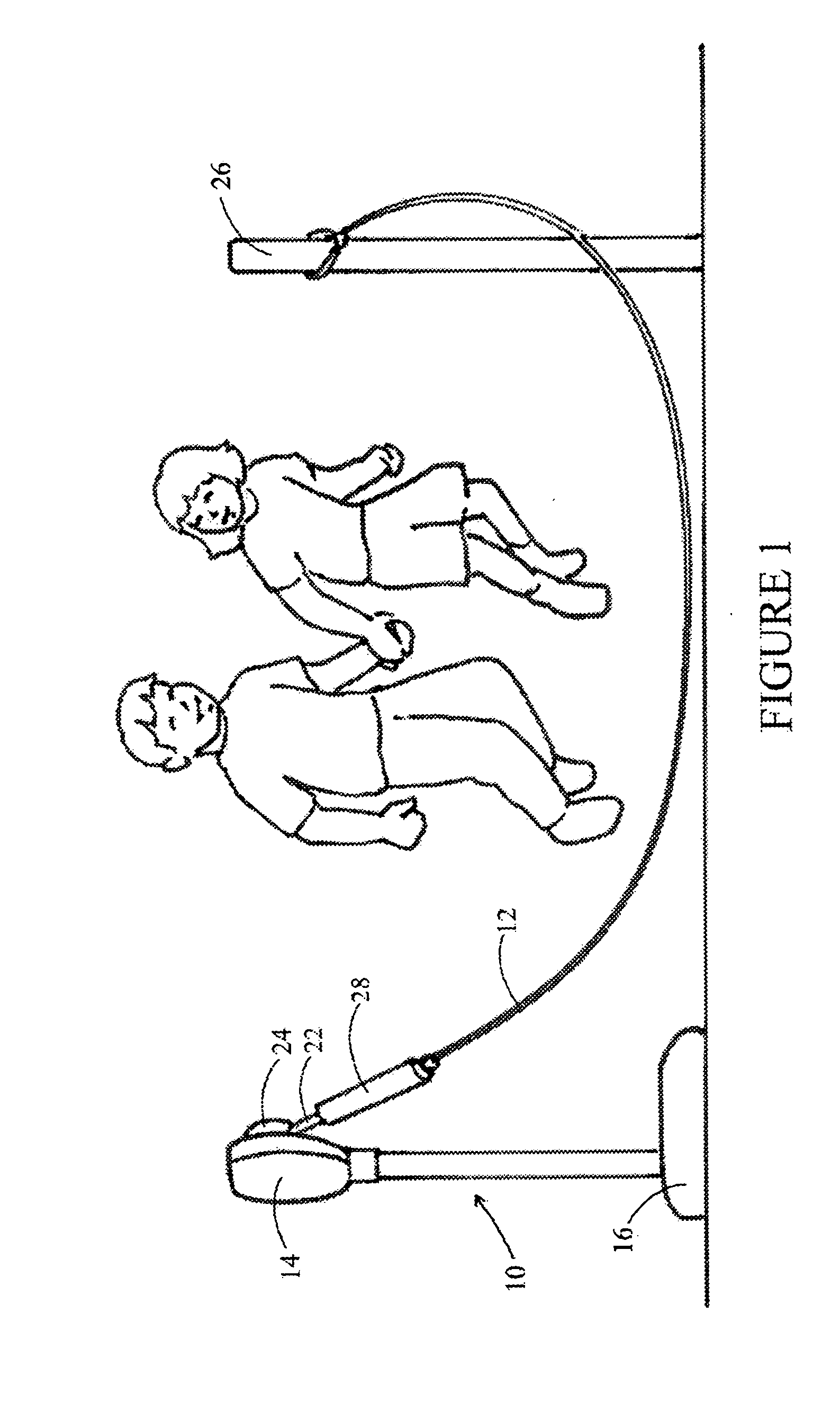 Power unit for jumping rope-with timer circuit