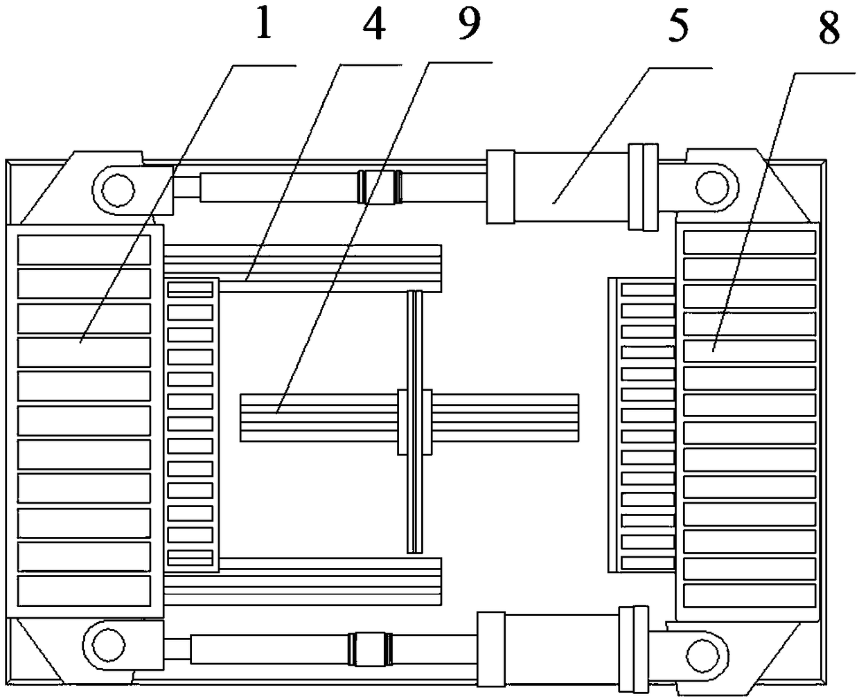 Novel testing device applicable to bending plate stretching