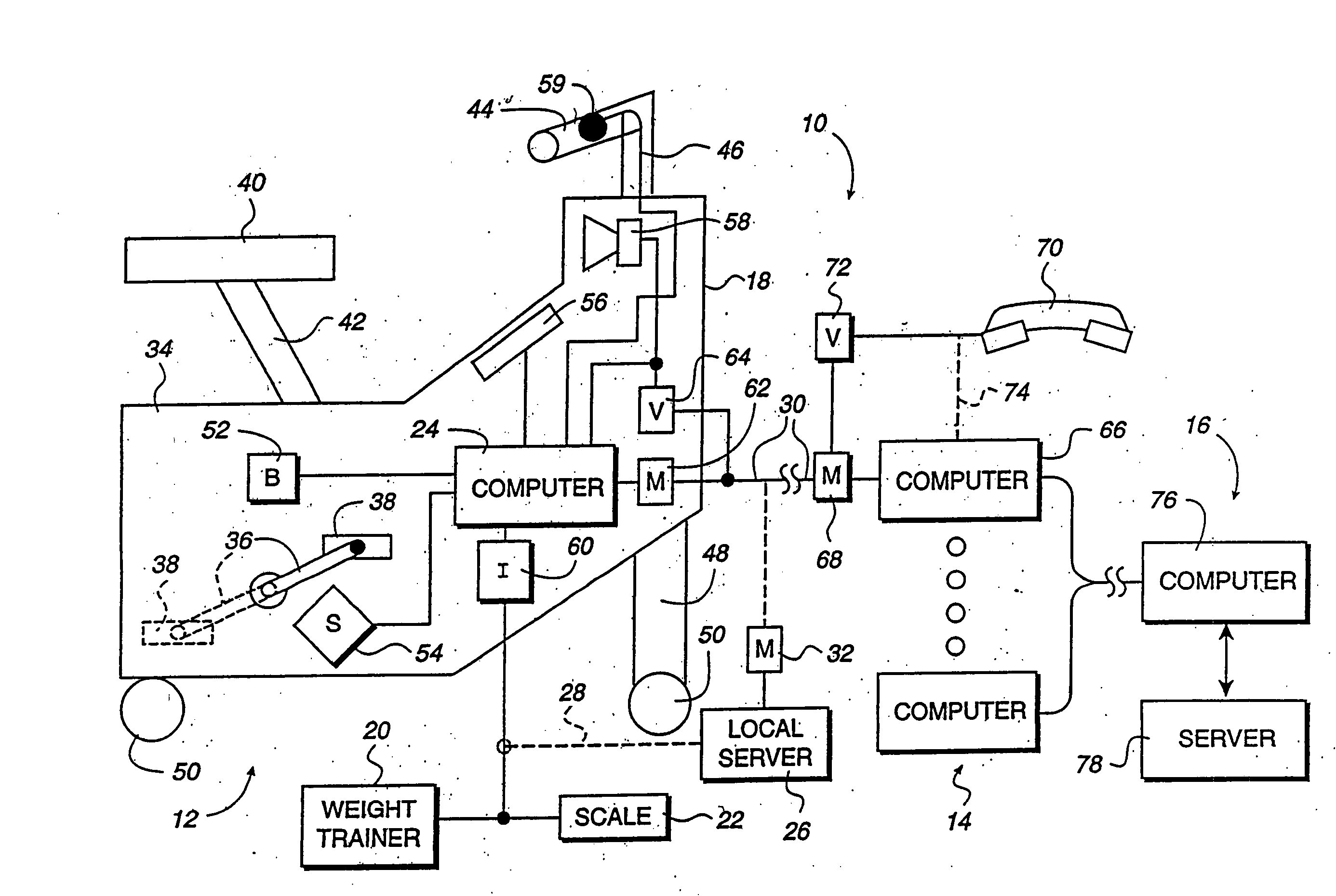 Method and apparatus for remote interactive exercise and health equipment