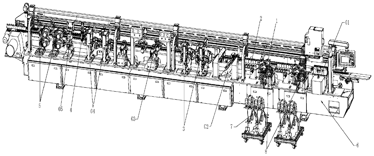 Double-station automatic switching edge-sealing machine