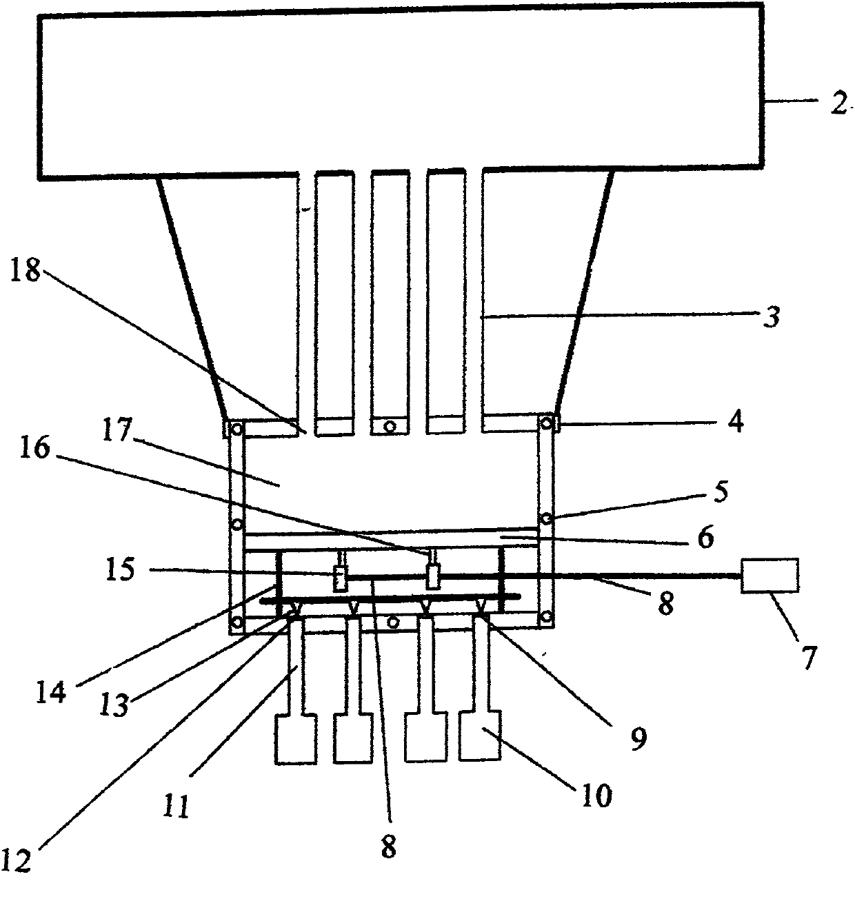 Multi-layer multi-group airbag air distributor