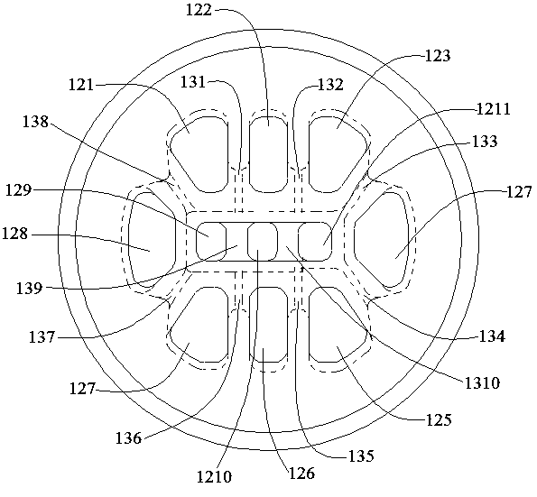 Extrusion die for profile of lifting lug of new energy battery pack