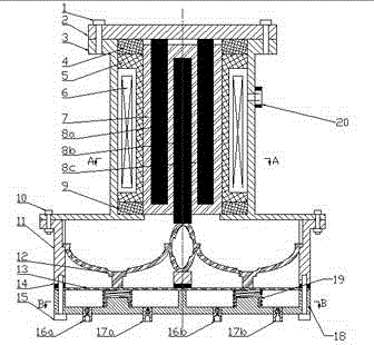 A magnetostrictive double-cavity membrane micropump