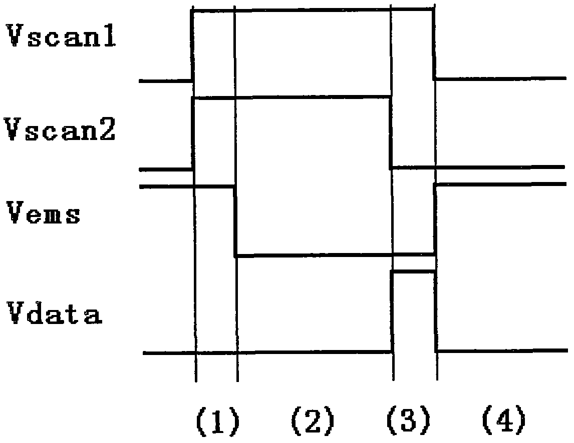 Pixel driving circuit and method of active organic electroluminescent display