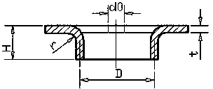 Multi-station progressive die for auxiliary fascia console body rear mounting support