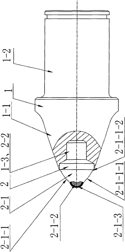 Cutting pick, cutting pick head and manufacturing method thereof