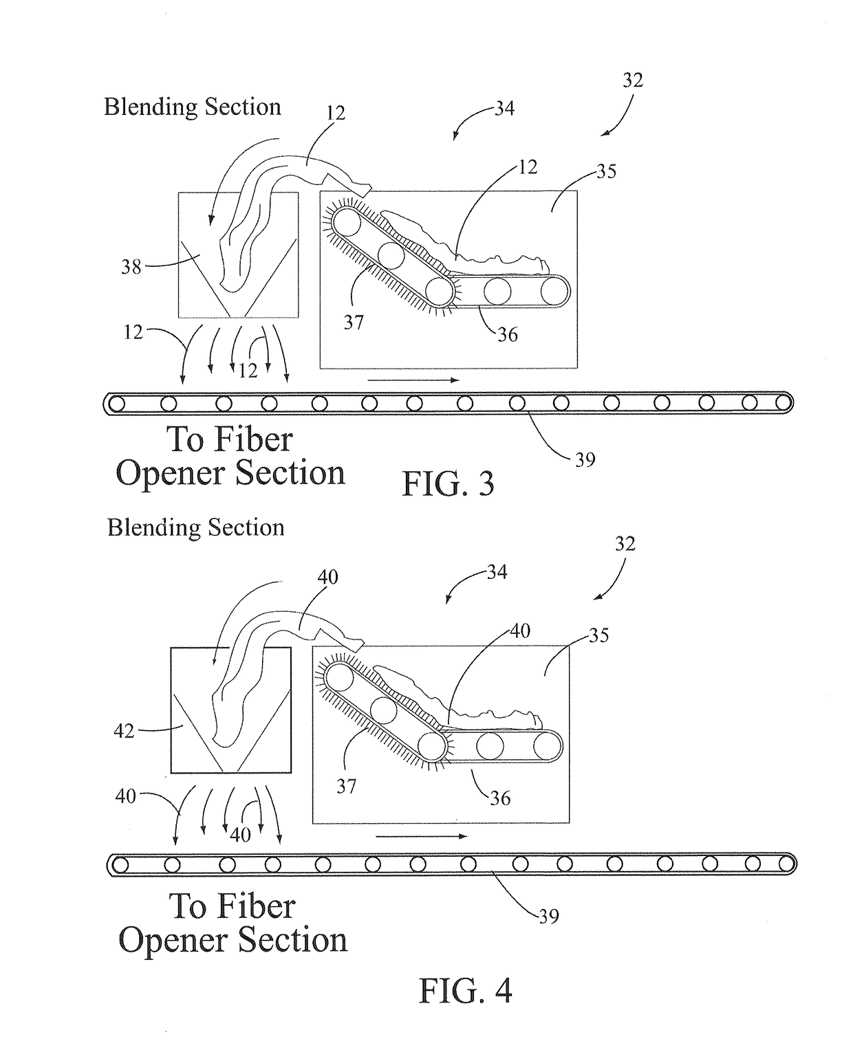 Blended fiber pad