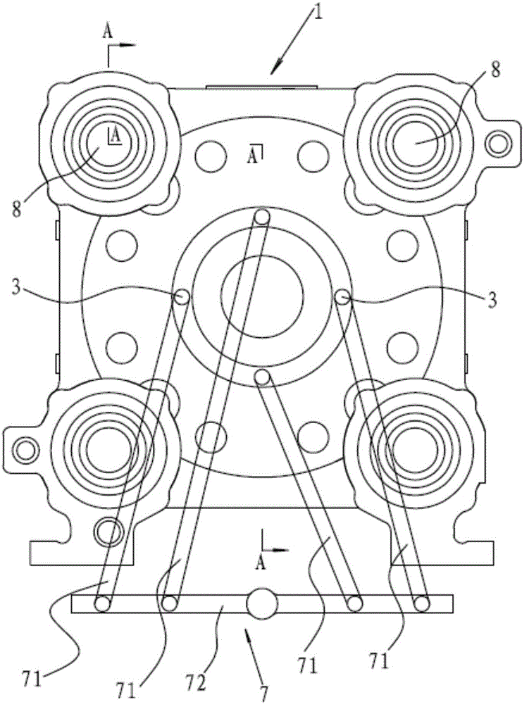 Injection molding machine hydraulic oil circulation type fixed template casting process