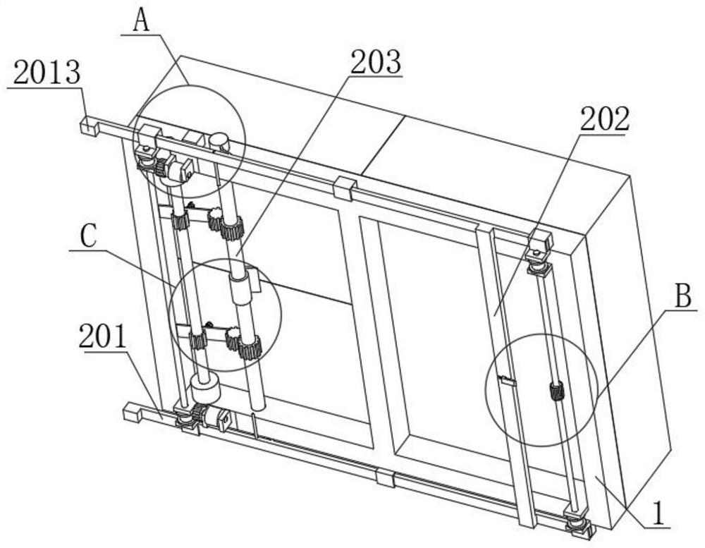 Track transfer device of track inspection robot