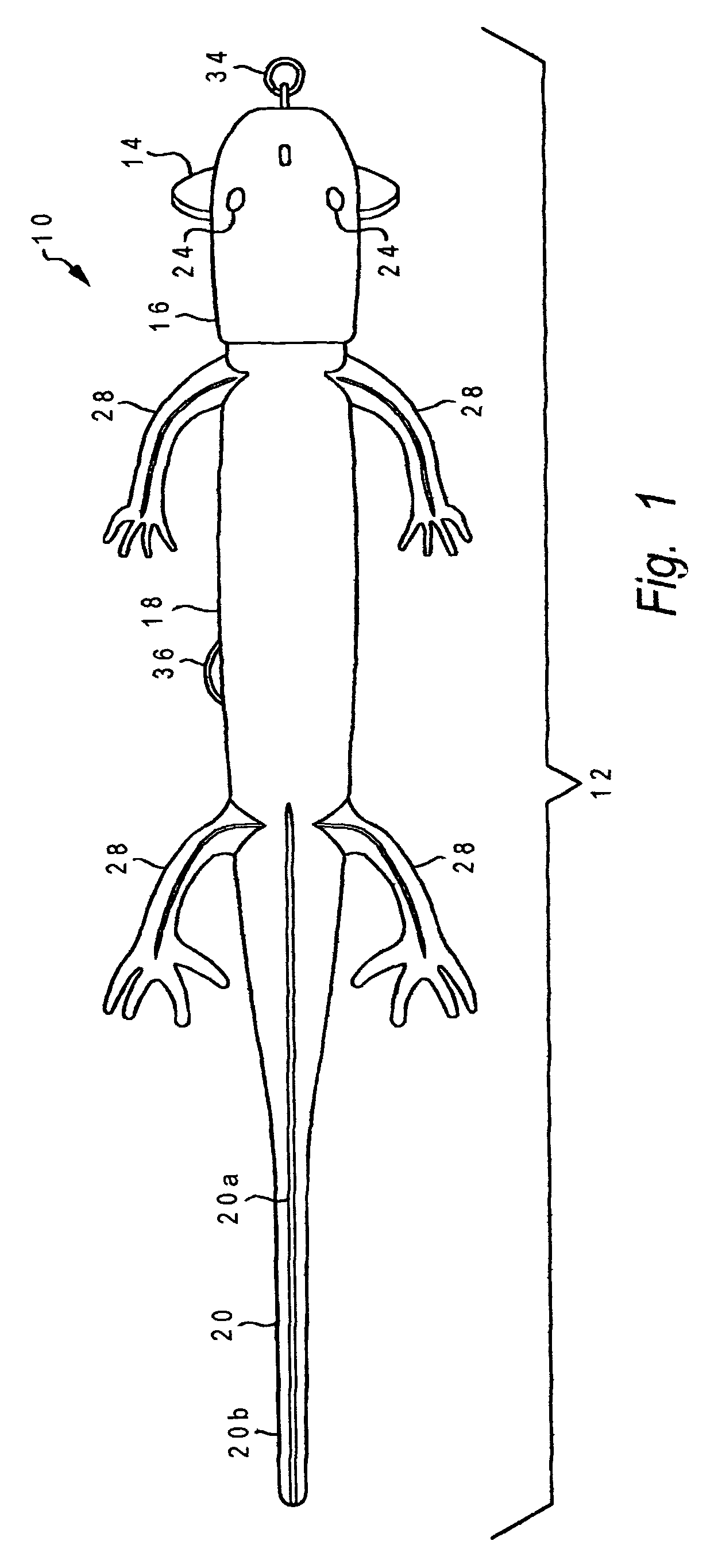 Simulated mudpuppy fishing lure