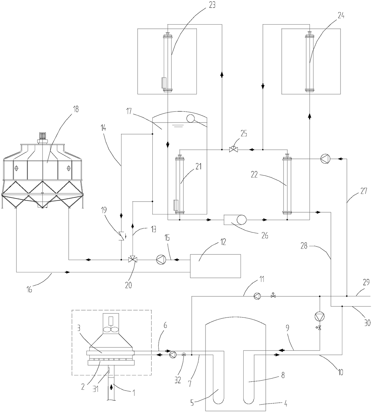 Large and medium-sized kitchen waste heat recovery and utilization system