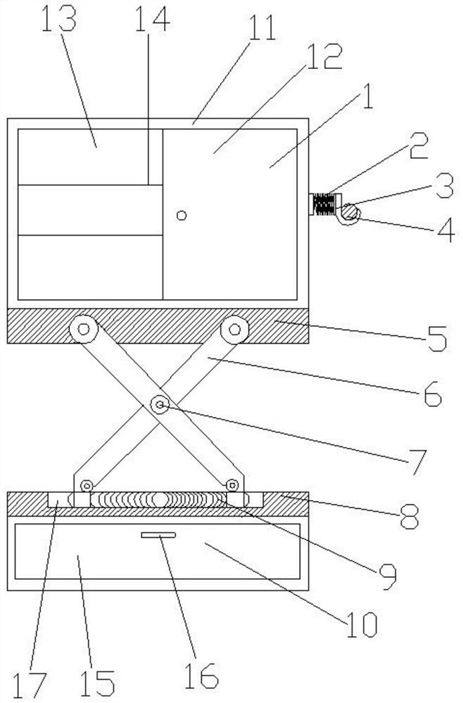 Multifunctional lifting storage cabinet